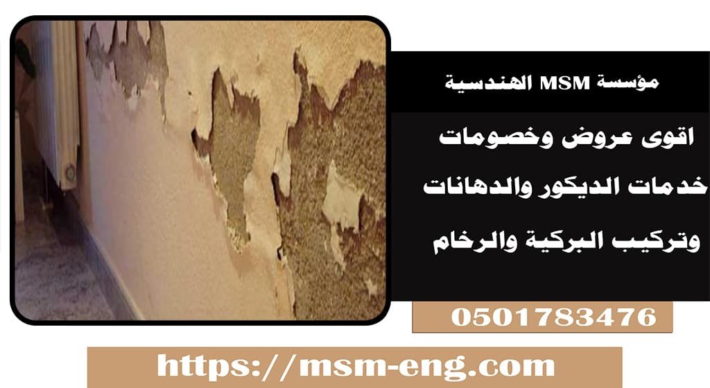 علاج رطوبة الحوائط قبل الدهان