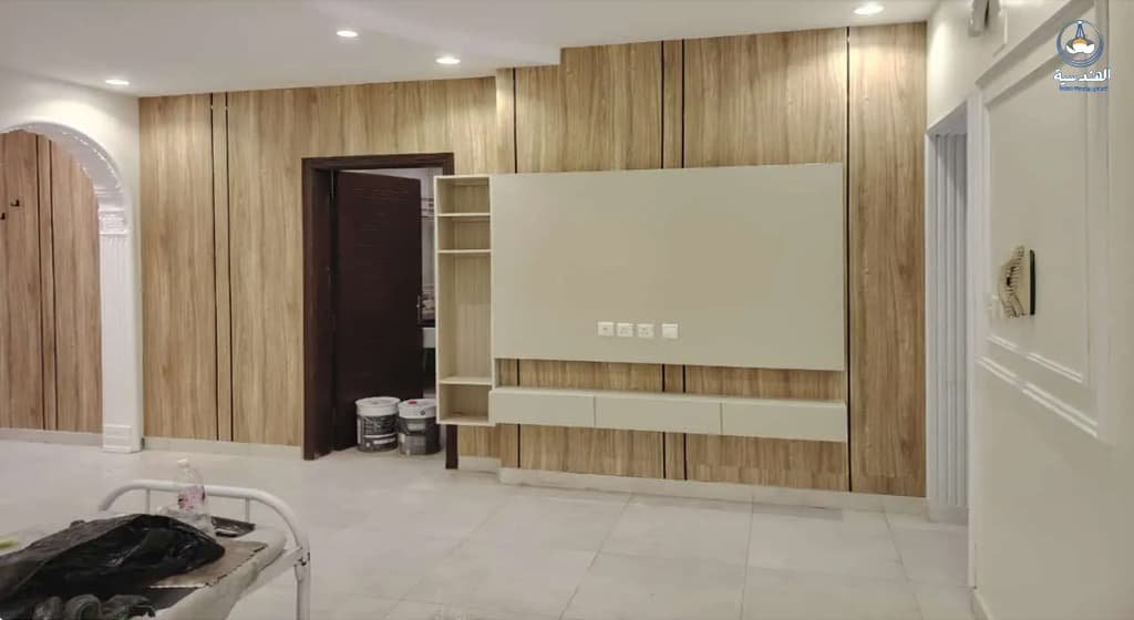 ديكورات تلفزيون بديل الخشب